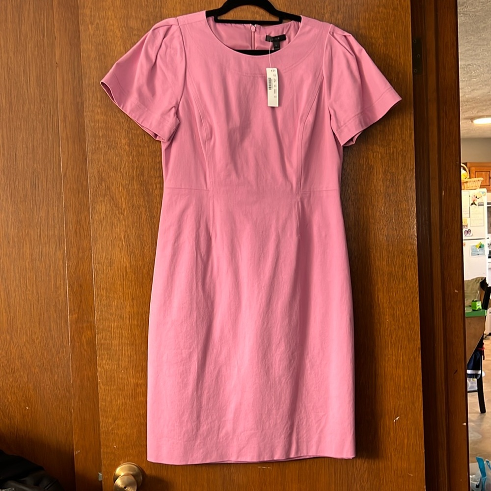 J. Crew Bubblegum Pink Asymmetrical Sheath Dress